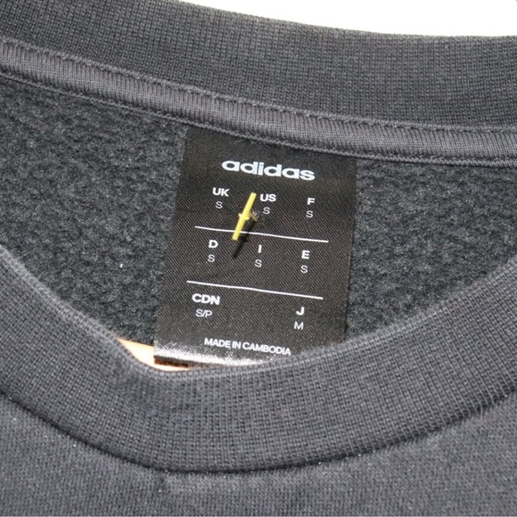 🖤Adidas Essentials Three Stripe Black Crewneck Sweatshirt - Picture 5 of 5